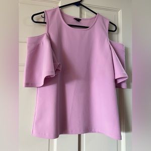 SOLD Ann Taylor XS P lavender/pink cold shoulder top. EUC. Barbiecore. Barbie